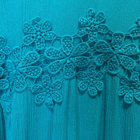 Beautiful aqua coloured dress. EUC - Picture 3 of 4